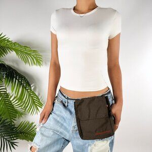 Vintage Y2K Aeropostale Green Gorpcore Granola Girl Fanny Pack Waist Bum Bag